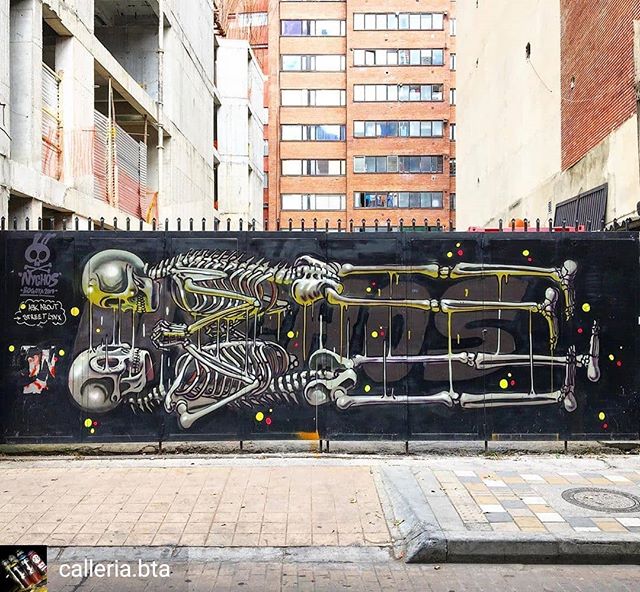 Repost de @calleria.bta -  NYCHOS en la capital 🇨🇴 #bogotart #graffiti #nychos