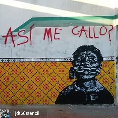 Repost de @jdt68stencil -  Hasta la vista Maestrazo!!!. Fragmento de mi primera pinta callejera  que fue homenaje a la libertad de expresión y al los maestro grabadores L. Mendez y A. Mexiac....quien ahora también descansa en paz.